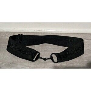Ellany Women’s Adjustable Elastic Belt Black Snaffle Closure Sparkly USA